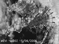 Typical example of the high-resolution satellite imagery that formed an essential part of the CSIP database, giving a clear indication in this instance of a convergence line, from Browning et al (2007).